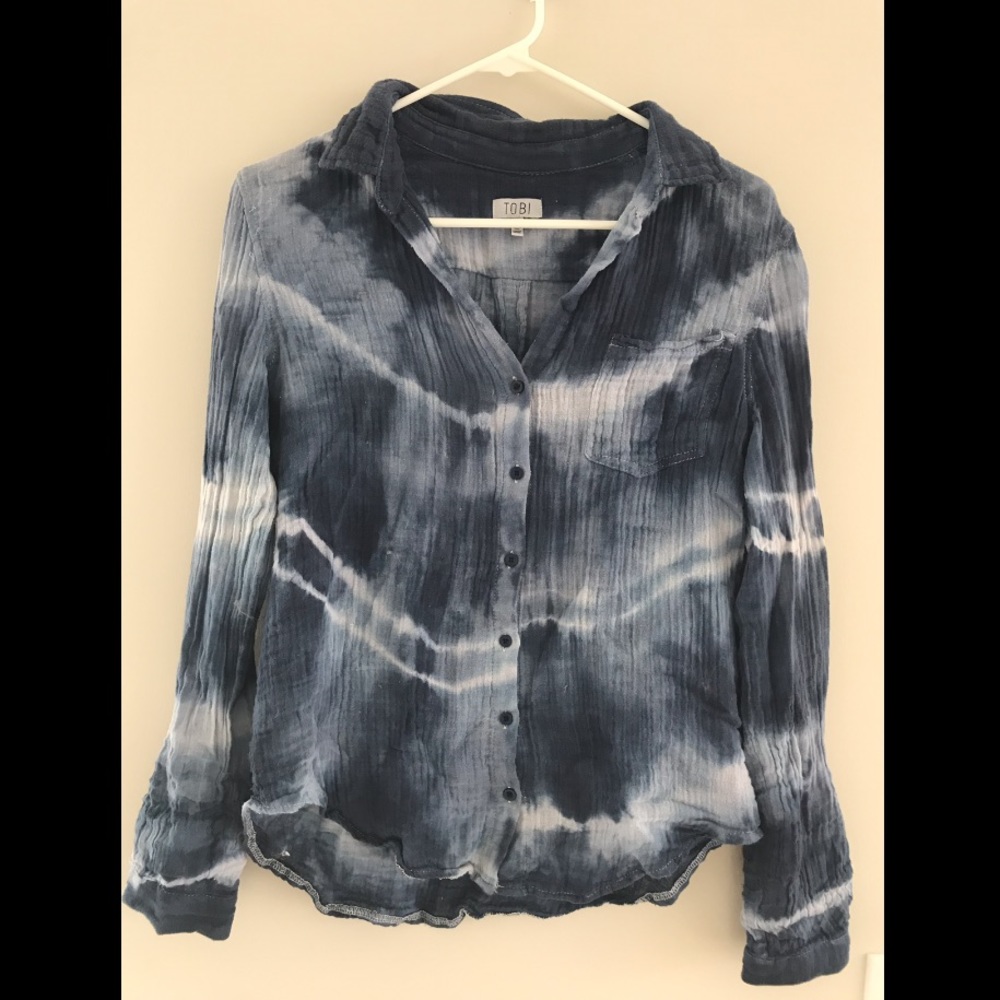 Tie dye button-down